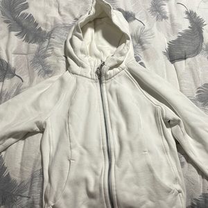 Lu lemon white scuba hoodie